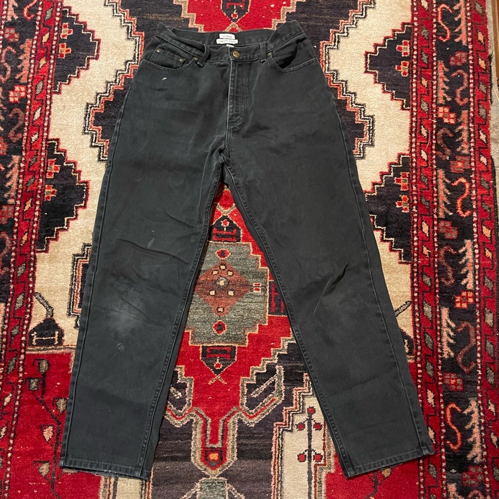 Vintage Naturally Distressed L.L. Bean High
-Rise Straight Jeans